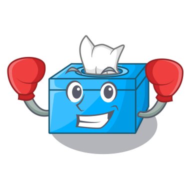 Boks karakter doku kutusu ahşap zeminler üzerinde