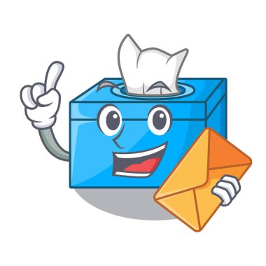 Zarf karikatür doku kutusu ile Restoran