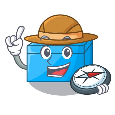 Explorer karikatür doku kutusu üzerinde büfe