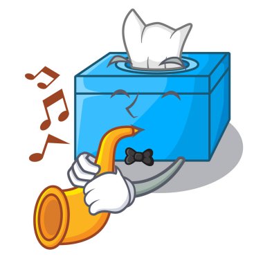 Trompet karikatür doku kutusu ile büfe