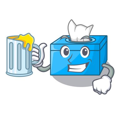 Çizgi film doku meyve suyu ile büfe üzerinde