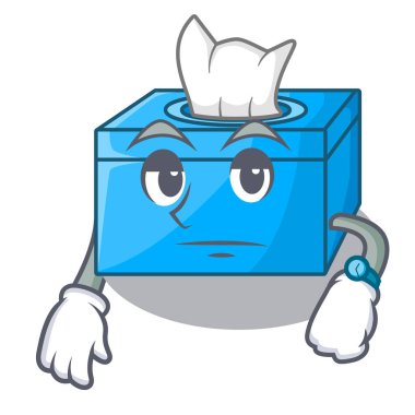 Maskot izole bekliyor doku kutusu