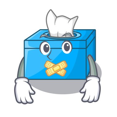 Maskot izole sessiz doku kutusu