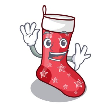 Dalgalanan çizgi film için Noel çorap Noel hediyeleri
