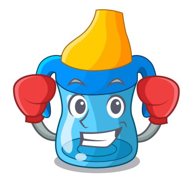 Boks karakter bebek eğitim bardak kulplu