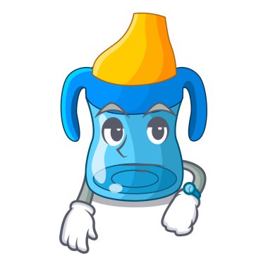 Maskot izole bekliyor bebek eğitim Kupası