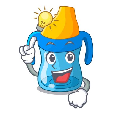 Bir fikir bebek eğitim Kupası maskotu izole var