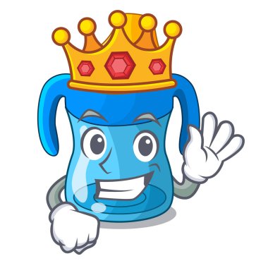 Kral bebek eğitim Kupası maskotu izole