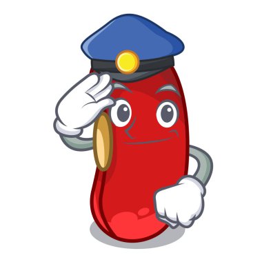 Polis malzemeler yemek pişirmek için kırmızı fasulye karakter