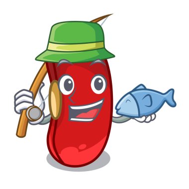 Çizgi film Kupası'nda kırmızı fasulye Balık tutma