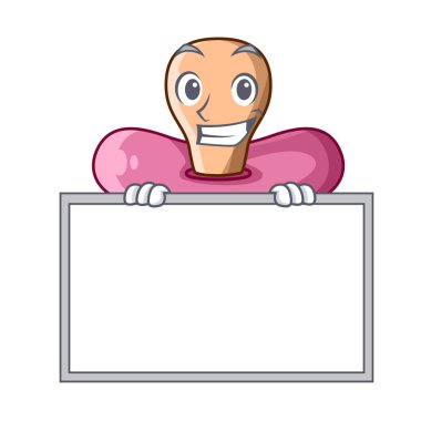 Yönetim Kurulu karakter çocuk emzik ile uyumak için sırıtarak