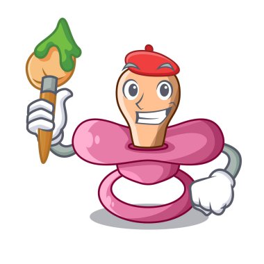 Sanatçı karakter çocuk emzik uyumak için