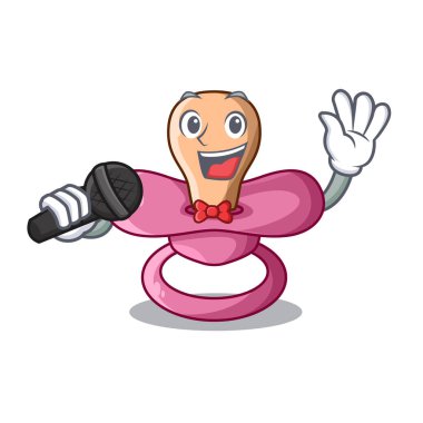 Yeni doğmuş bir bebek için şarkı karikatür emzik