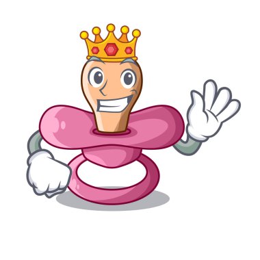 Maskot izole kral Bebek silikon emzik