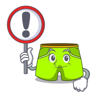 İşareti karakter stili kısa pantolon ile mekân için