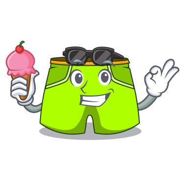 Koşu için dondurma karikatür spor moda şort ile