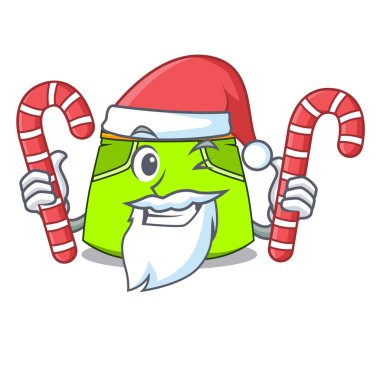 Santa ile şeker moda kısa pantolon üzerinde izole maskot