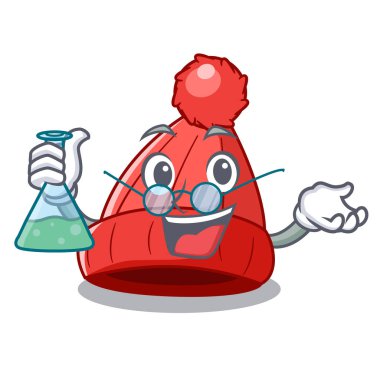 Profesör ev yapımı komik ve sıcak fasulye karikatür vektör çizim