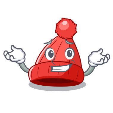 Ev yapımı komik ve sıcak fasulye karikatür vektör çizim sırıtarak