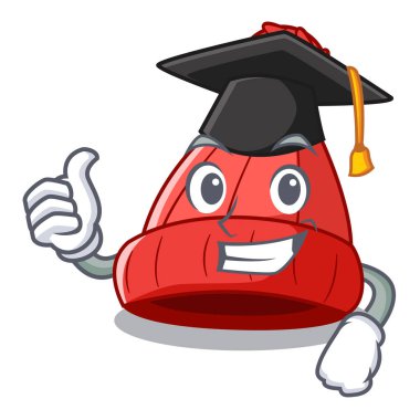 Mezuniyet ev yapımı komik ve sıcak fasulye karikatür vektör çizim