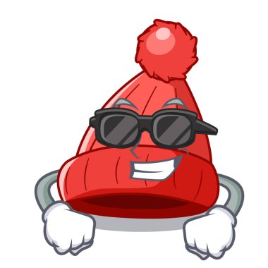 Komik serin ev yapımı süper ve beanie karikatür vektör çizim sıcak