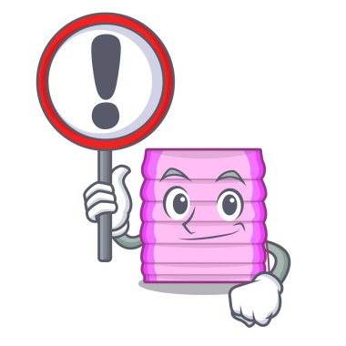 İşareti ile güneş ışınları vektör çizim ile karakter ahşap blinds