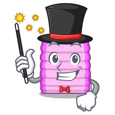 Sihirbaz penceresi ile izole üzerinde maskot kör ediyor.