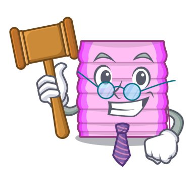 Yargıç window ile izole üzerinde maskot kör