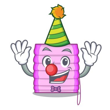 Palyaço window ile izole üzerinde maskot kör