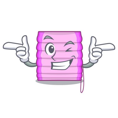 Wink karikatür bir pencere ev vektör çizim kör ediyor.