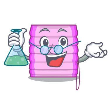 Profesör karikatür bir pencere ev vektör çizim kör ediyor.