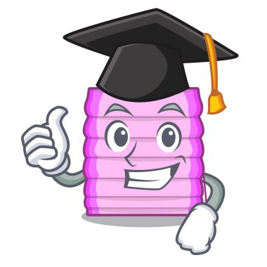 Mezuniyet karikatür bir pencere ev vektör çizim kör ediyor.