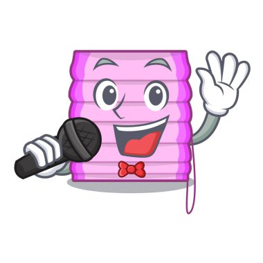 Yeni ev pencere ile şarkı karikatür vektör çizim güneşlikler