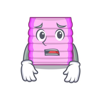 Korkarım yeni ev pencere güneşlikler karikatür vektör çizim ile