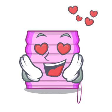 Aşk ev içinde yeni pencere güneşlikler karikatür vektör çizim ile