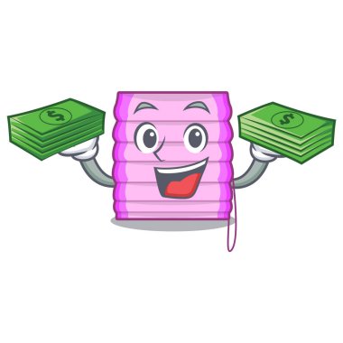 Para yeni ev ile pencere güneşlikler karikatür vektör çizim ile