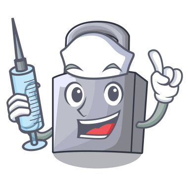 Hemşire karikatür kilidi asma kilit tablo