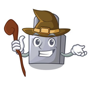 Çizgi film kapısı kilidini asma kilit cadı