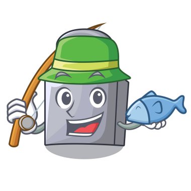 Balık tutma çizgi film kapısı kilidini asma kilit