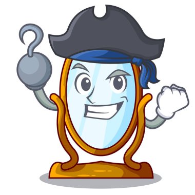 Korsan karakter büyük ayna güzel çerçeve içinde