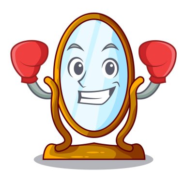 Boks karakter büyük ayna güzel çerçeve içinde