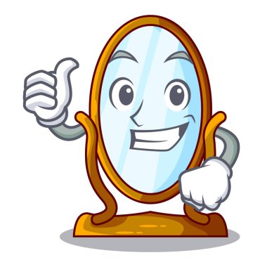 Ahşap çerçeve aynada büyük çizgi film yaşasın