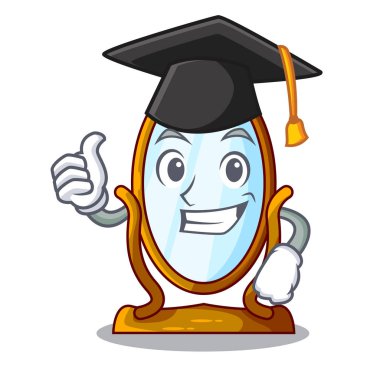 Mezuniyet büyük karikatür aynada ahşap çerçeve