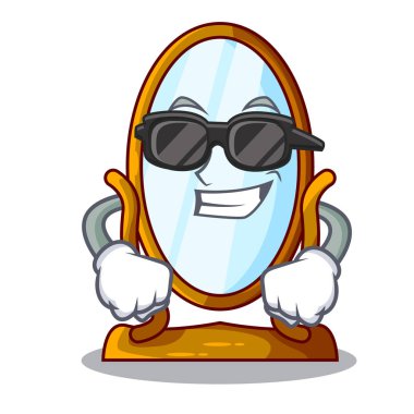 Ahşap çerçeve aynada harika büyük karikatür