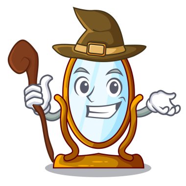 Cadı çizgi film büyük antika ayna çerçevesi