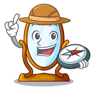 Explorer karikatür büyük antika ayna çerçevesi