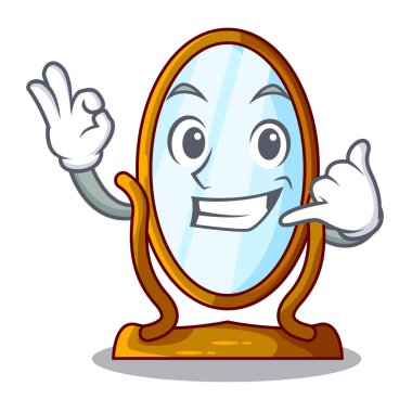 Beni büyük pansuman ayna maskotu izole ara