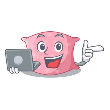 Dizüstü karakter sevimli yastık ile şişme