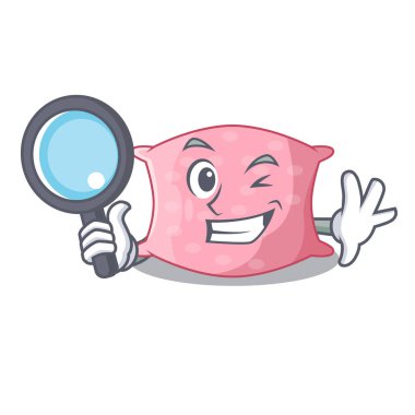 Dedektif karikatür sevimli yastık kanepe dekore edilmiştir.