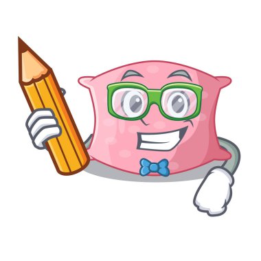 Öğrenci çizgi film sevimli yastık kanepe dekore edilmiştir.